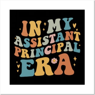 Groovy In My Assistant Principal Era Job Title School Worker Retro Posters and Art